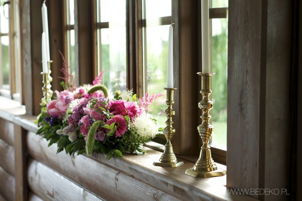 różowe dekoracje ślubne kwiatowe, różowy ślub, dekoracje weselne 2016